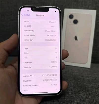 iPhone 13 mini 128 GB PTA proof WhatsApp number 0313=49=34962