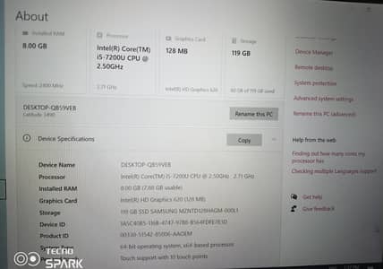 Dell latitude i5 7thg