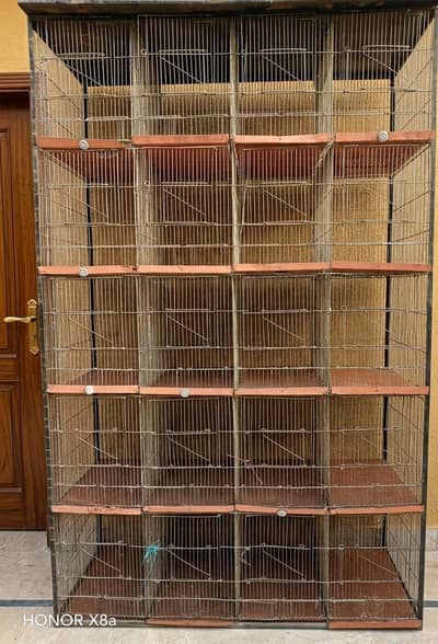 Full Iron 20 Khanon wala Mazboot Pinjra (With Separate Trays)