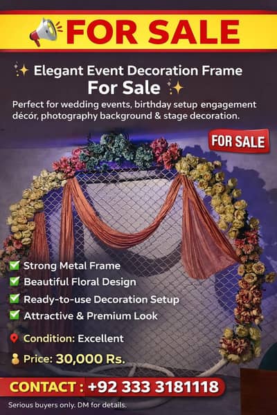 elegant events decoration frame