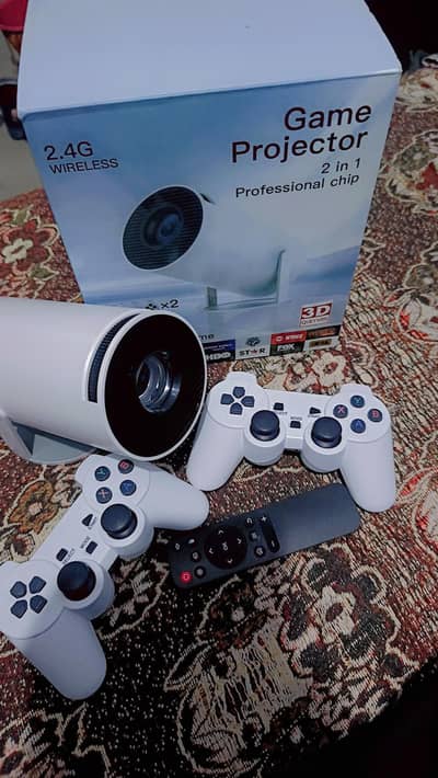 Gaming Projector for Sell With Controllers Condition 10/10