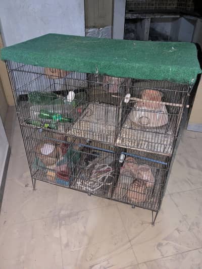 steel and wooden cage for sale 6 portion