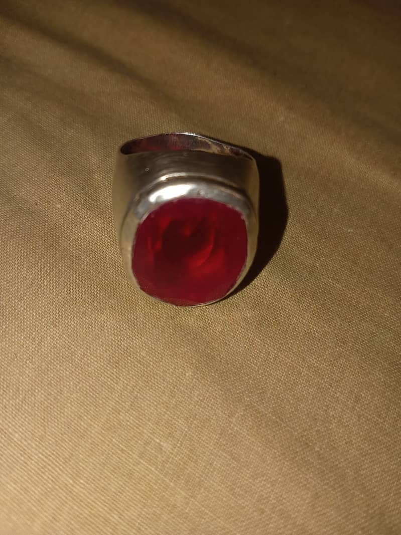 Ruby silver ring for sale 1