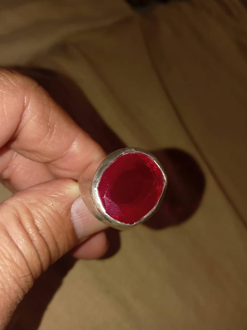 Ruby silver ring for sale 2
