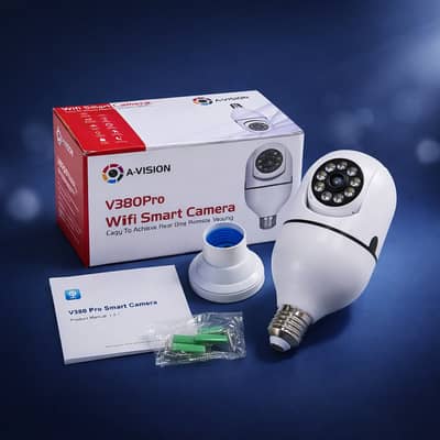 V380 WiFi 1080P 360 HD Bulb Camera