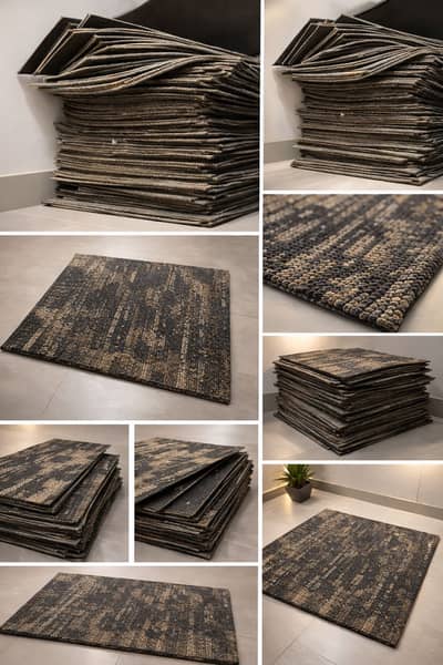 Soft office and home carpet tiles