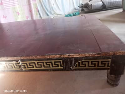 heavy wooden takhat for floor dining, study table, namaz