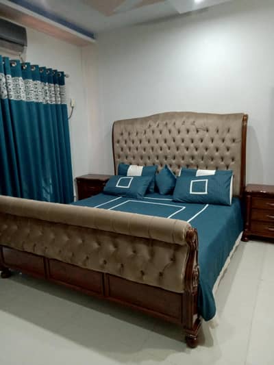King Size Bed with two side tables and a dressing table for sale