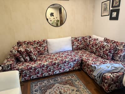 Seven Seater sofa, newly upholstered got it from Zeenat Furnishers.