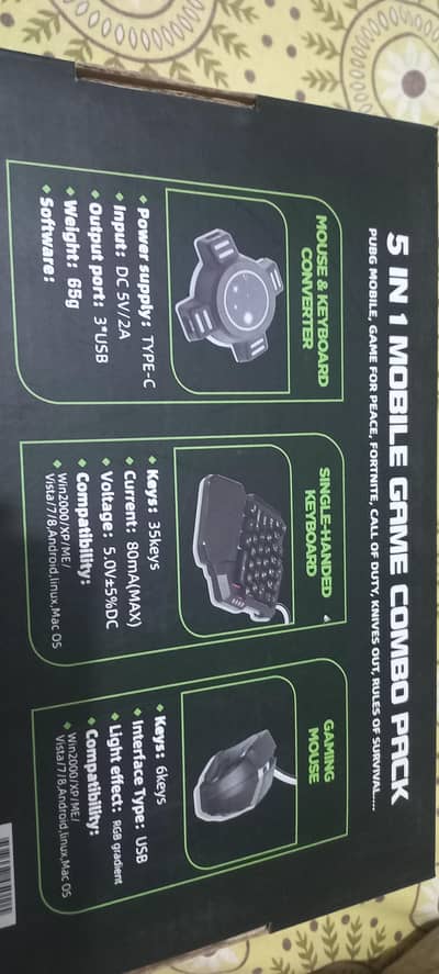 5 in 1 mobile game combo pack