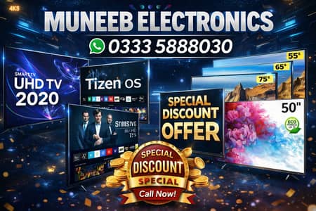 Box Pack 55 inch Borderless LED TV With 4K youtube Netflix