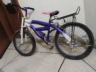 Stylish purple and white bicycle| excellent condition|only Rs15000