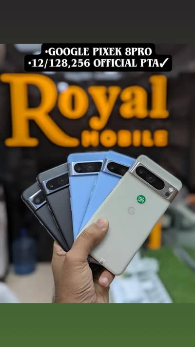 Google pixel 8pro official pta stock 128gb,256gb,512gb available