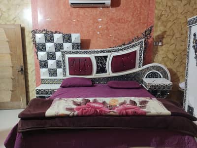 BED SET WITH BIG WARDROBE