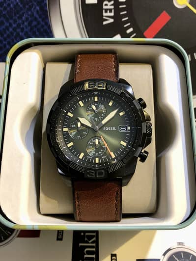 FOSSIL GREEN DIAL-NEW ORIGINAL WATCH-SEIKO CITIZEN CASIO OMAX