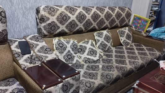 sofa set 5 seater with diamond cushion set