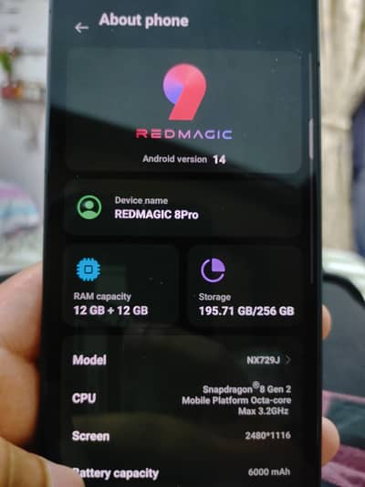 Redmagic 8 pro lush condition  pta approved both sim working life time