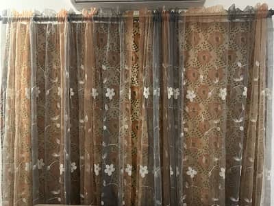 Full length two curtains