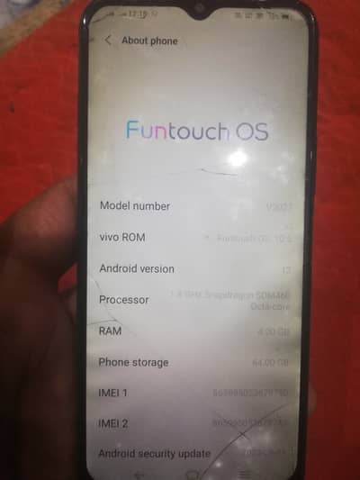 Vivo Y20 4 64 all  battery health 2 days(03365045950)