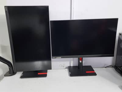 Dual Lenovo 27" 2K QHD IPS USB-C Borderless Monitors