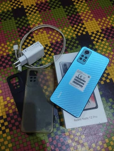 Redmi Note 12 Pro 10/9 Condition 8/256 Dabba Charger Sath.