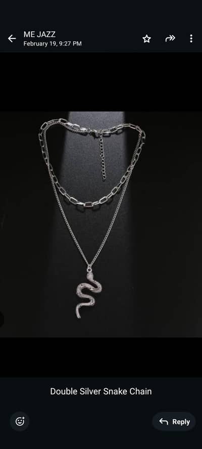Double Snake chain necklace unisex Amazon Imported
