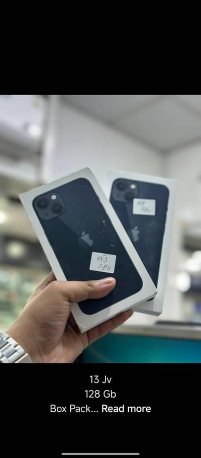 iphone 13 128gb Non PTA J. V box pack non active
