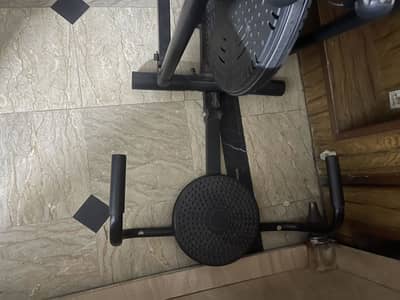 Elliptical cycle with display with spine twister & push up handles