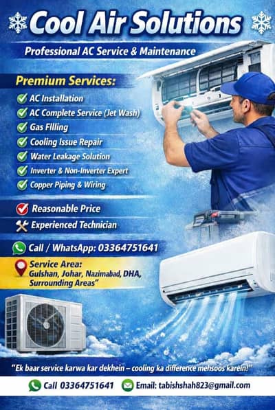 Professional AC Repairing & Service in Karachi - All Brands