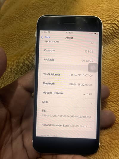 Iphone SE 3rd generation non pta 128gb water pack