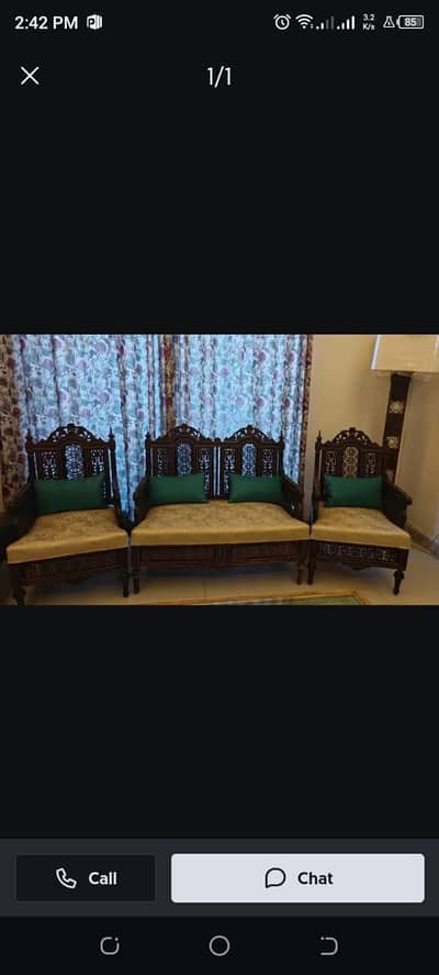 4 seater sheesham wood sofa
