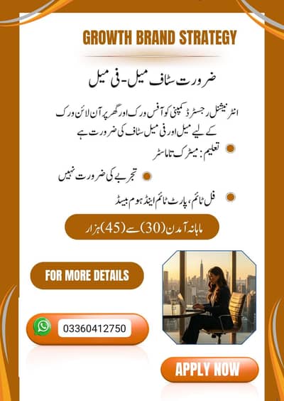 Male Female  staff required online base