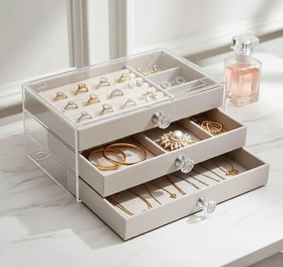 Imported Jewelry Box Organizer 3 shelves Jewelry Box