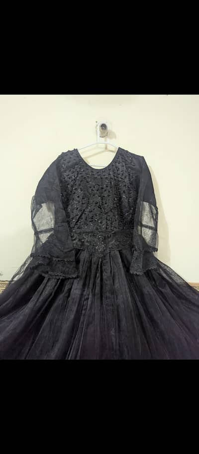 Dress frock. Black color full length