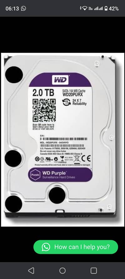 Hard disk 2 TB