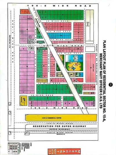 400 yard corner plot for sale in Merchant navy society scheme 33