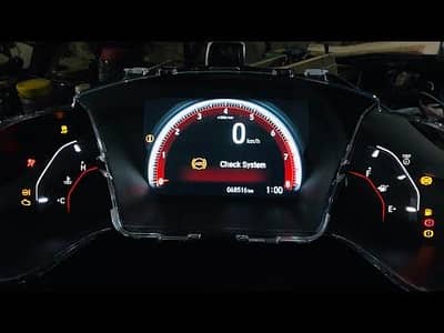 Civic x Red Digital Meter