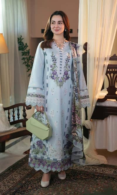 Jade lawn luxury eid collection with Indian chiffon dupatta