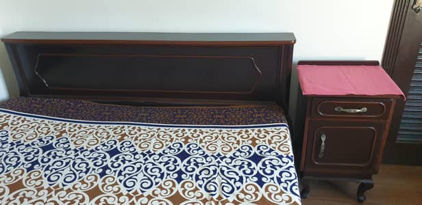 Double bed wooden