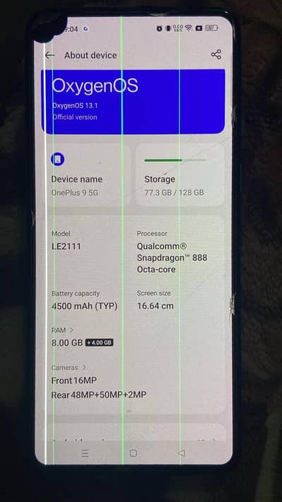 OnePlus 9 5g 8+4/128 No Open No repair