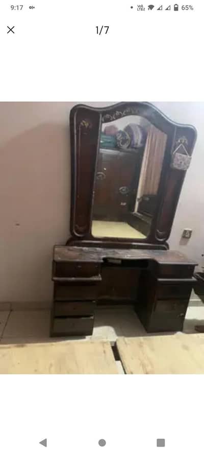 pure wooden dressing table old handmade