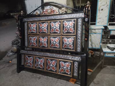 ROD IRON BED, SINGLE BED SET, STEEL BED SET, IRON BED
