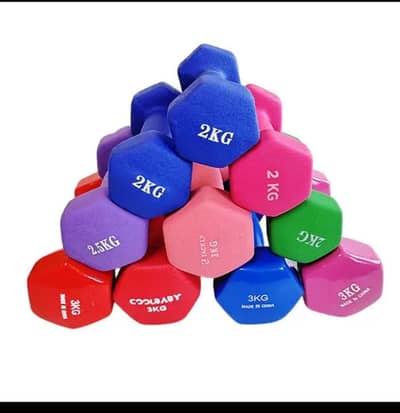 Colourfull Dumbbells for girls/ Weight Plates / Home Gym setup