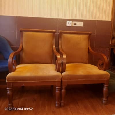 wooden poshished chairs