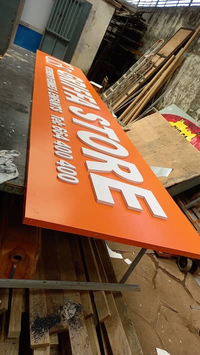 3D Sign Boards/Acp Wall Cladding/12m/Glass/Front Elevation/Renovation