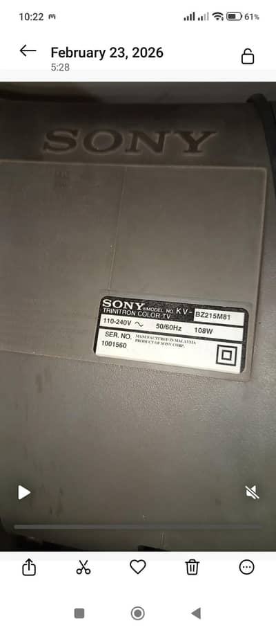 Sony TRinitRon color TV