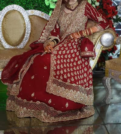 Heavy Zardozi Bridal Lehenga.