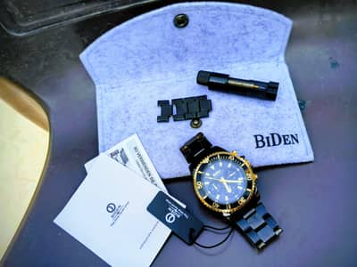 "BIDEN men's watch chronograph stainless steel ⌚"