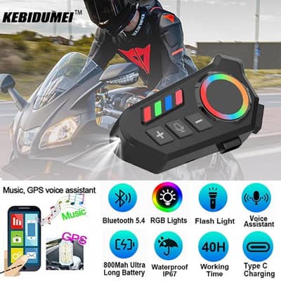 Profession Rider helmet Bluetooth k06A with mic RGB light full set