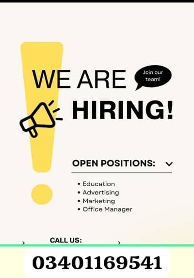 Urgent hiring male and female for office management